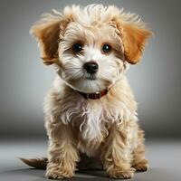 Cute poodle dog photo