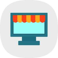 diseño de icono de vector de tienda en línea