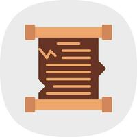 Old Scroll Vector Icon Design