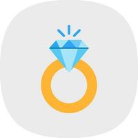 Diamond Ring Vector Icon Design