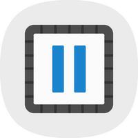 Stop Button Vector Icon Design