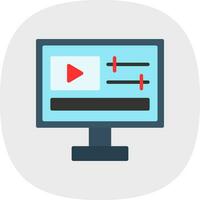 diseño de icono de vector de edición de video