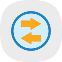 Two Way Arrow Vector Icon Design