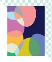 Abstract pattern background, colourful doodle shapes and colors in vector modern trendy design.