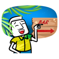 Ich bin gehen zu das Bar png