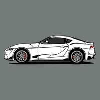 Side view car vector illustration for conceptual design