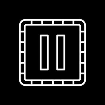 Stop Button Vector Icon Design