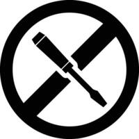 Screwdriver repair icon symbol vector image. Illustration of the fix toolkit design image. EPS 10