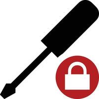 Screwdriver repair icon symbol vector image. Illustration of the fix toolkit design image. EPS 10