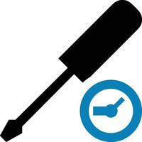 Screwdriver repair icon symbol vector image. Illustration of the fix toolkit design image. EPS 10