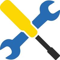 Screwdriver repair icon symbol vector image. Illustration of the fix toolkit design image. EPS 10