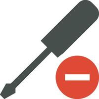 Screwdriver repair icon symbol vector image. Illustration of the fix toolkit design image. EPS 10