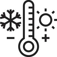 Thermometer medicine icon symbol image vector. Illustration of the temperature cold and hot measure tool design image.EPS 10 vector