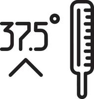 Thermometer medicine icon symbol image vector. Illustration of the temperature cold and hot measure tool design image.EPS 10 vector