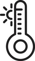 Thermometer medicine icon symbol image vector. Illustration of the temperature cold and hot measure tool design image.EPS 10 vector