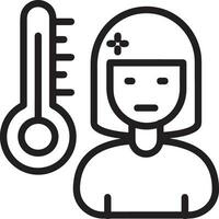 Thermometer medicine icon symbol image vector. Illustration of the temperature cold and hot measure tool design image.EPS 10 vector