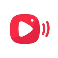 social medios de comunicación En Vivo transmitir icono transmisión vídeo en línea reunión vector