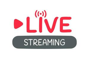 social media live broadcast icon streaming video online meeting vector