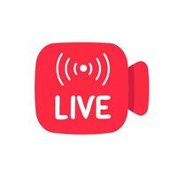 social media live broadcast icon streaming video online meeting vector