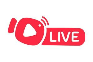 social media live broadcast icon streaming video online meeting vector