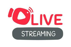 social media live broadcast icon streaming video online meeting vector