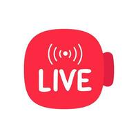 social media live broadcast icon streaming video online meeting vector