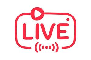 social media live broadcast icon streaming video online meeting vector