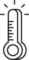 termómetro medicina icono símbolo imagen vector. ilustración de el temperatura frío y caliente medida herramienta diseño imagen.eps 10 vector