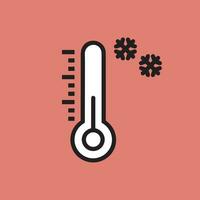 Thermometer medicine icon symbol image vector. Illustration of the temperature cold and hot measure tool design image.EPS 10 vector