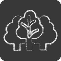 Icon Vegetation. related to Climate Change symbol. chalk Style. simple design editable. simple illustration vector