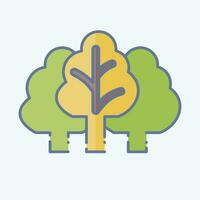 Icon Vegetation. related to Climate Change symbol. doodle style. simple design editable. simple illustration vector