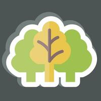 Sticker Vegetation. related to Climate Change symbol. simple design editable. simple illustration vector