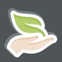 Sticker Ecology. related to Climate Change symbol. simple design editable. simple illustration vector