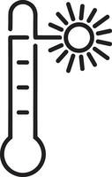 Thermometer medicine icon symbol image vector. Illustration of the temperature cold and hot measure tool design image.EPS 10 vector