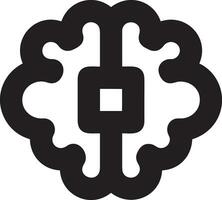 Brain idea symbol icon vector image. Illustration of the creative intelligence think design image. EPS 10