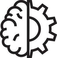 Brain idea symbol icon vector image. Illustration of the creative intelligence think design image. EPS 10