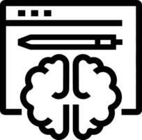 Brain idea symbol icon vector image. Illustration of the creative intelligence think design image. EPS 10