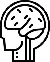 Brain idea symbol icon vector image. Illustration of the creative intelligence think design image. EPS 10