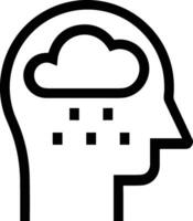 Brain idea symbol icon vector image. Illustration of the creative intelligence think design image. EPS 10