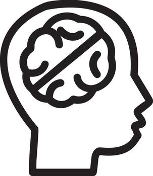 Brain idea symbol icon vector image. Illustration of the creative intelligence think design image. EPS 10