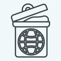 Icon Pollution. related to Climate Change symbol. line style. simple design editable. simple illustration vector