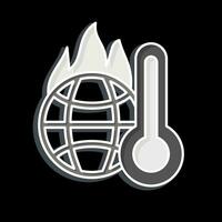 Icon Increasing Temperature. related to Climate Change symbol. glossy style. simple design editable. simple illustration vector