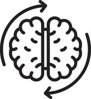 Brain idea symbol icon vector image. Illustration of the creative intelligence think design image. EPS 10