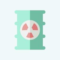 Icon Nuclear Pollution. related to Climate Change symbol. flat style. simple design editable. simple illustration vector