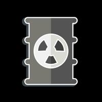 Icon Nuclear Pollution. related to Climate Change symbol. glossy style. simple design editable. simple illustration vector