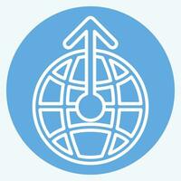 Icon Internet Forcing. related to Climate Change symbol. blue eyes style. simple design editable. simple illustration vector