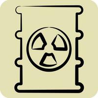 Icon Nuclear Pollution. related to Climate Change symbol. hand drawn style. simple design editable. simple illustration vector