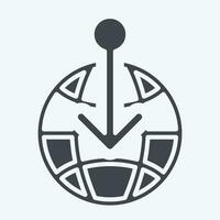 Icon External Forcing. related to Climate Change symbol. glyph style. simple design editable. simple illustration vector
