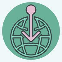 Icon External Forcing. related to Climate Change symbol. color mate style. simple design editable. simple illustration vector