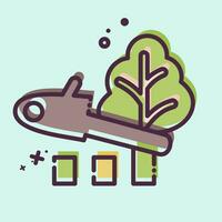 Icon Deforestation. related to Climate Change symbol. MBE style. simple design editable. simple illustration vector